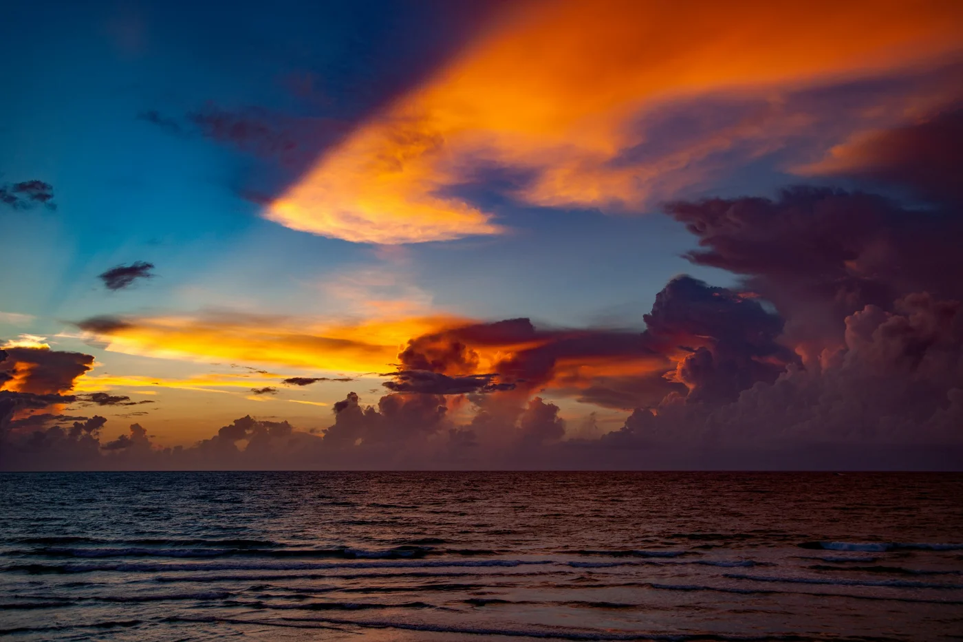 Sunrise over the ocean in Pompano Beach