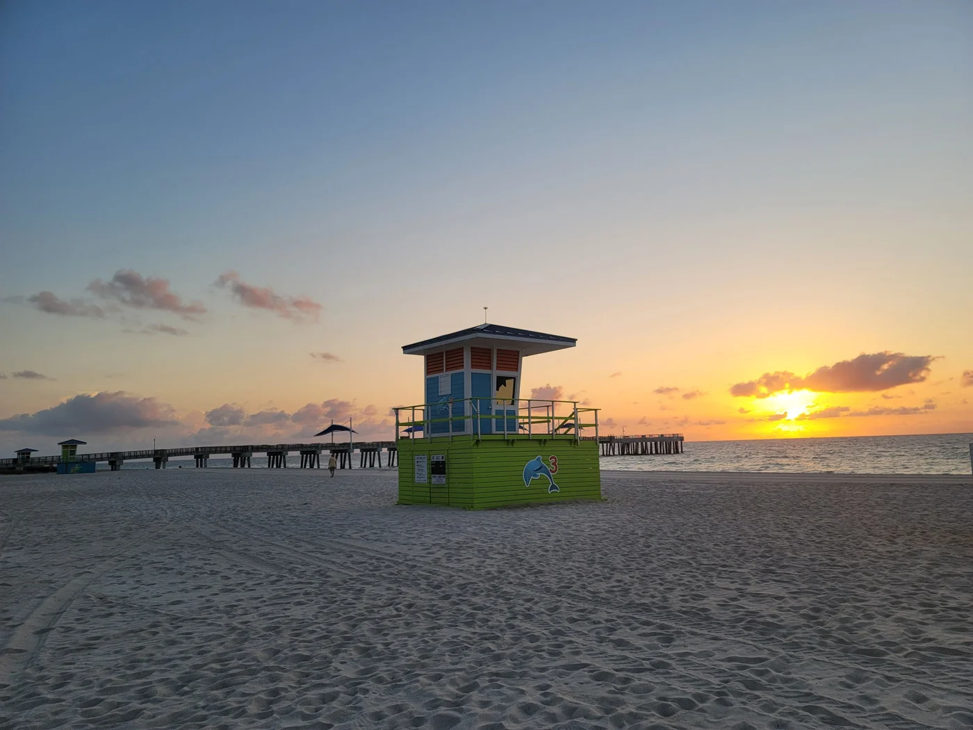 Pompano Beach coastline and pier