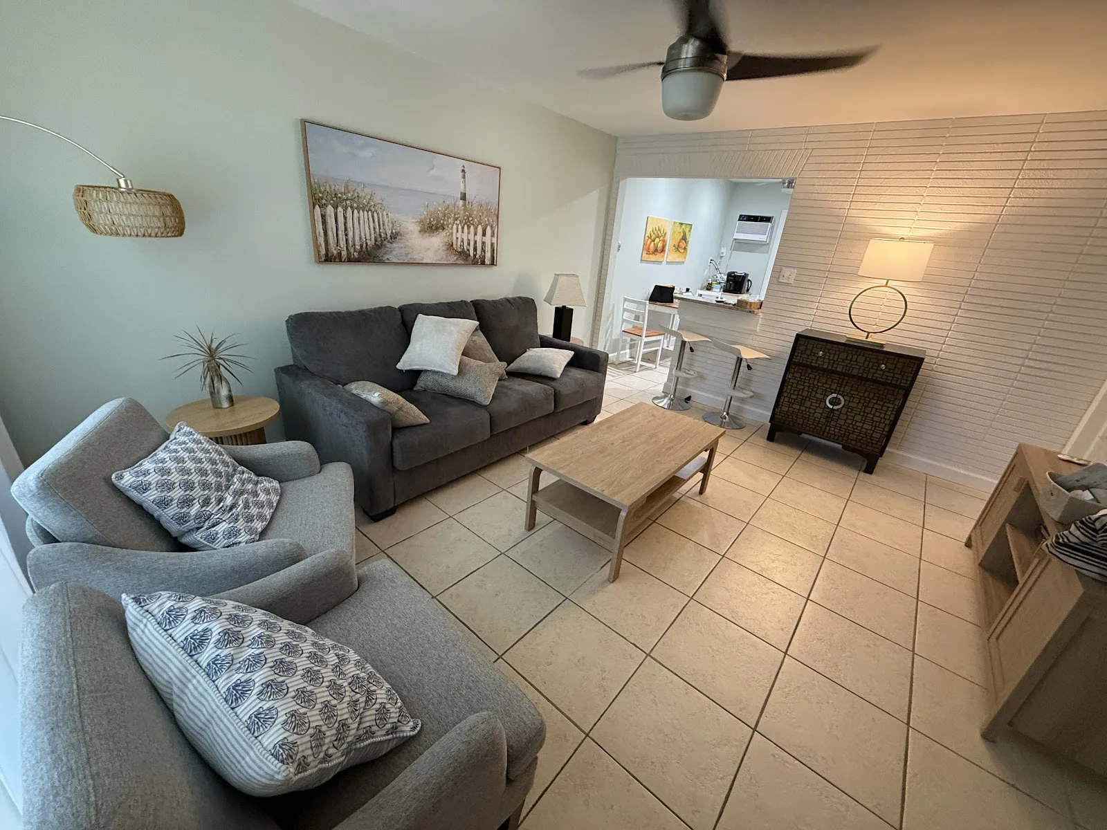 A welcoming living room at Pompano Vibes